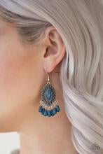 Load image into Gallery viewer, Private Villa Blue Earrings