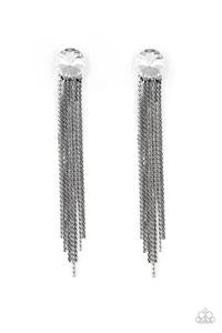 Level Up - Black Fringe Earrings - Paparazzi Accessories