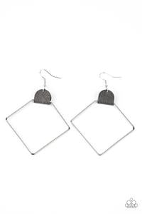 Friends Of A Leather Silver Earring~Paparazzi