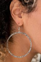Load image into Gallery viewer, Wide Curves Ahead Silver Earring ~ Paparazzi Accessories
