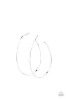 Load image into Gallery viewer, Cool Curves Silver Hoop Earring
