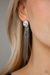 Level Up - Black Fringe Earrings - Paparazzi Accessories