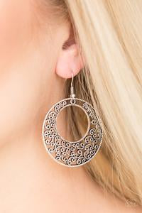 Wistfully Winchester Silver Earring ~ Paparazzi